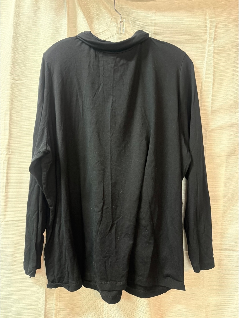 Lands' End Shaped Fit Black Long Sleeve Shirt 3X